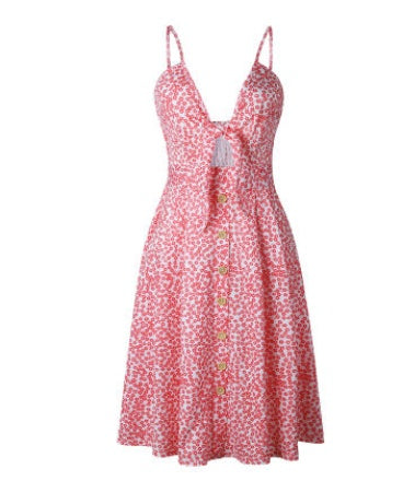 Women Summer Sleeveless Backless Strap Sheath Party Dresses