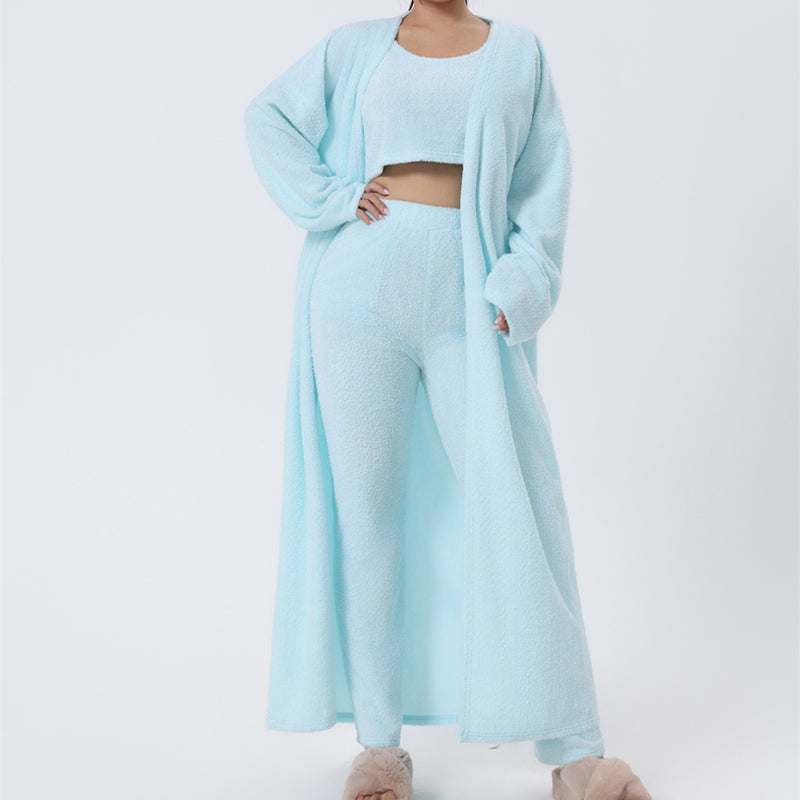 Cozy Pajama Lounge Cute Loungewear Warm Suit Winter Dress
